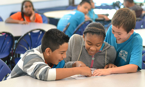 Students studying together